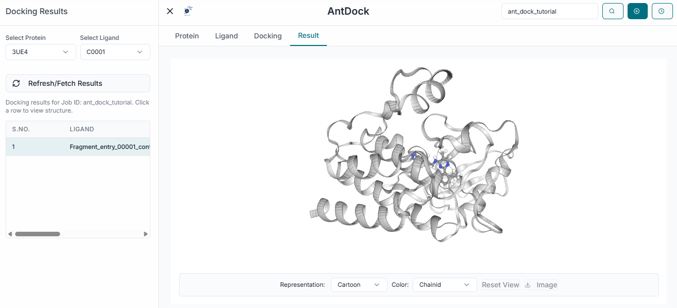 Download results and view pose