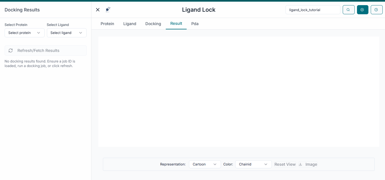 Sorted results table