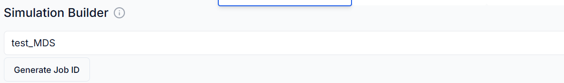 Create or enter Job ID