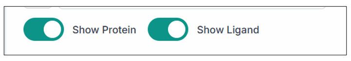 Show/Hide Protein and Ligand buttons