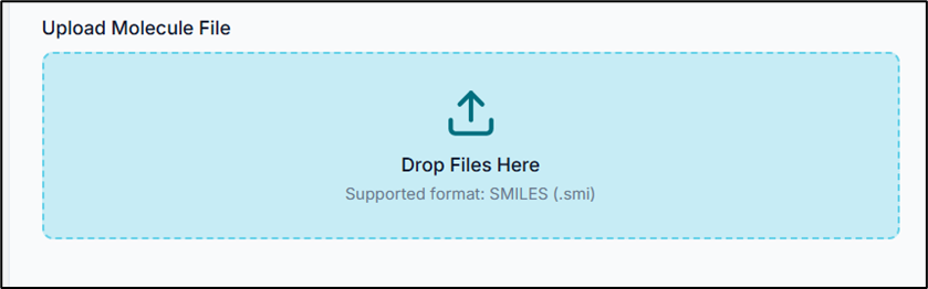 Upload SMILES file tab