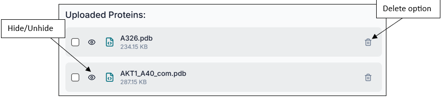 Protein visualization pane
