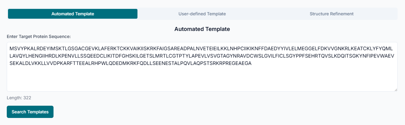 Automated Template Protein Modelling method
